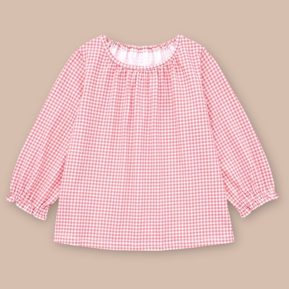 [KID] UNIQLO Kids AIRism Cotton LS Tee 18–14M Red/White